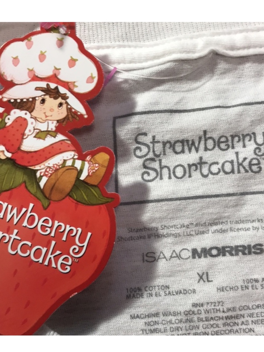 Strawberry Shortcake Relaxed Fit Woman’s Graphic Tee White/Pink | NWT - Picture 3 of 3